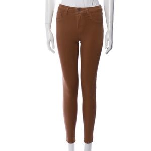 L'Agence NWT Marguerite Coated Jeans Java Brown